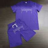 High Quality Cotton Mens Print Sweatshirts Short Set