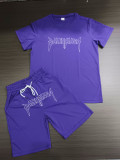 High Quality Cotton Mens Print Sweatshirts Short Set