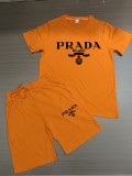 High Quality Cotton Mens Print Sweatshirts Short Sportswear Set