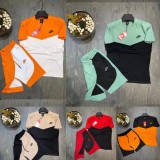 High Quality Cotton Mens Print Sweatshirts Short Sportswear Set