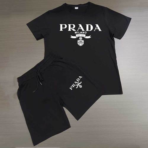 High Quality Cotton Mens Print Sweatshirts Short Sportswear Set