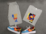 High Quality Cotton Mens Print Sweatshirts Short Set