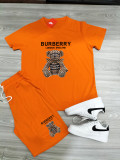 High Quality Cotton Mens Print Sweatshirts Short Set 2 Piece