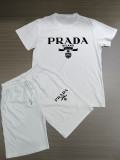High Quality Cotton Mens Print Sweatshirts Short Sportswear Set
