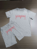 High Quality Cotton Mens Print Sweatshirts Short Set