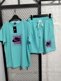High Quality Cotton Mens Print Sweatshirts Short Set