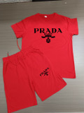 High Quality Cotton Mens Print Sweatshirts Short Sportswear Set