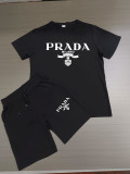 High Quality Cotton Mens Print Sweatshirts Short Sportswear Set