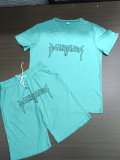 High Quality Cotton Mens Print Sweatshirts Short Set