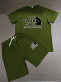 High Quality Cotton Mens Print Sweatshirts Short Set 2 Piece