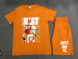 High Quality Cotton Mens Print Sweatshirts Short Set