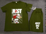 High Quality Cotton Mens Print Sweatshirts Short Set