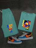 High Quality Cotton Mens Print Sweatshirts Short Set