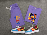 High Quality Cotton Mens Print Sweatshirts Short Set