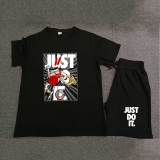High Quality Cotton Mens Print Sweatshirts Short Set