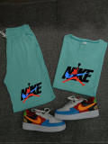 High Quality Cotton Mens Print Sweatshirts Short Set