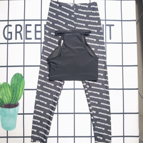 Summer Hot Printed Padded Two Piece Tank Top Long Trousers Swimsuit