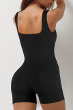 Casual Sleeveless Backless Solid Color Skinny Athletic 1 Piece Rompers