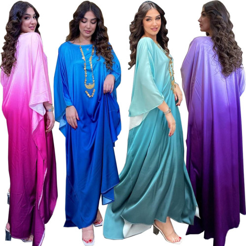 Abaya Muslim Stylish Soft Glow Batwing Dress