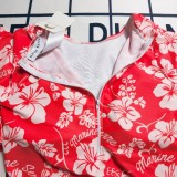 Summer Printed Letter Beachwear One Piece Swimwear