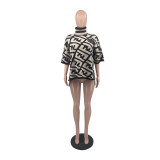 Lapel Half Sleeve Irregular Sweater Tops