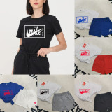 High Quality 100% Cotton Men/Women Print Sweatshirts Short Set