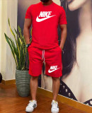 High Quality Cotton Mens Print Short Sweatshirts Set