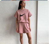 High Quality Cotton Print Sweatshirts Short Set