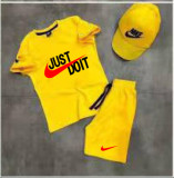 High Quality Cotton Children Print Short Sweatsuits Set