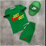High Quality Cotton Children Print Short Sweatsuits Set