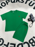 High Quality Cotton Children Print Short Sweatsuits Set