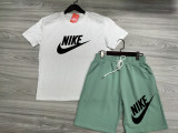 High Quality Cotton Mens Print Short Sweatsuits Set