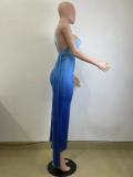 One Shoulder Draped Side Mermaid Hem Dress
