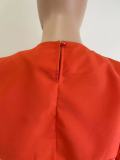 Sweet Solid Patchwork O Neck Short Sleeve Two Pieces