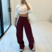 Women High Waist Loose Casual Pants