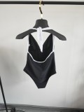 Beach Swimming Halter Padded Printed One Piece Swimsuits