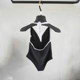 Beach Swimming Halter Padded Printed One Piece Swimsuits