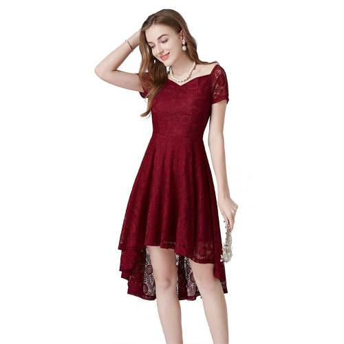 Retro Women's V Neck Lace Tuxedo Dresses