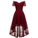 Retro Women's V Neck Lace Tuxedo Dresses