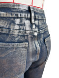 Hot Stamping Silver Skinny Jeans