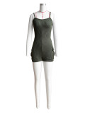 Spring/Summer Two Piece Long Sleeve Hooded Cloak Straps Rompers