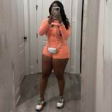 Spring/Summer Two Piece Long Sleeve Hooded Cloak Straps Rompers