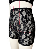 Sexy Semi-sheer Lace Strapless Tops & Shorts Two Piece
