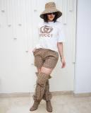 Summer Embroidery + Printed Cool silk Short Sleeve Shorts Set