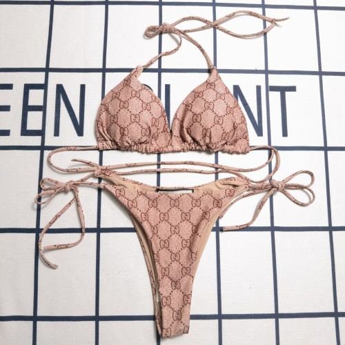 Casual Summer Printed Halter Bikini Set
