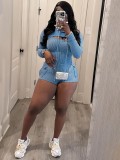 Spring/Summer Two Piece Long Sleeve Hooded Cloak Straps Rompers