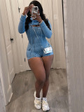 Spring/Summer Two Piece Long Sleeve Hooded Cloak Straps Rompers