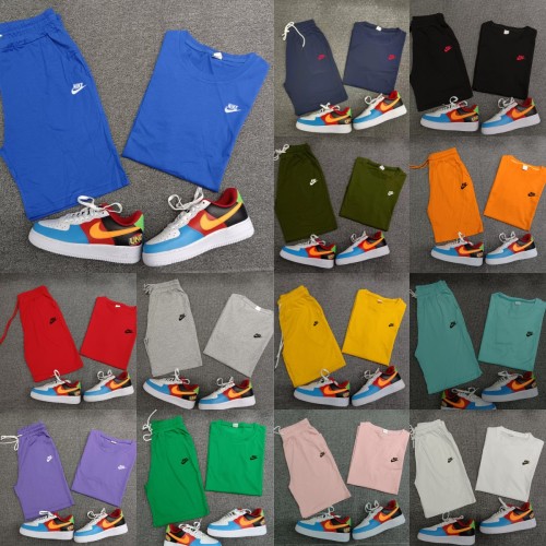 High Quality Cotton Mens Print Summer Sportswear Sweatsuits Short Set