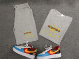 High Quality Cotton Mens Print Summer Sportswear Sweatshirts Shorts Set