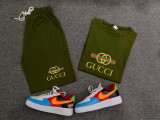 High Quality Cotton Mens Print Summer Sportswear Sweatshirts Shorts Set